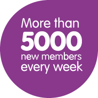 More than 5000 new members every week